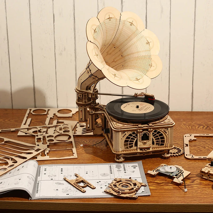 DIY Crank Classic Gramophone LKB01