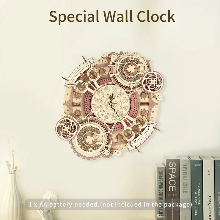 Zodiac Wall Clock Mechanical Time Art Engine LC601