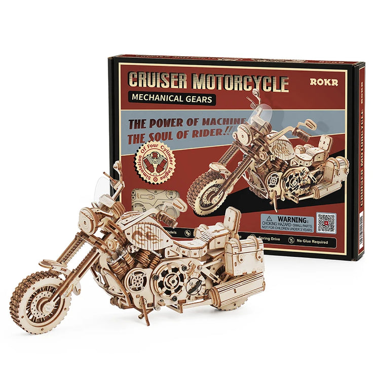 Cruiser Motorcycle LK504 3D Wooden Puzzle