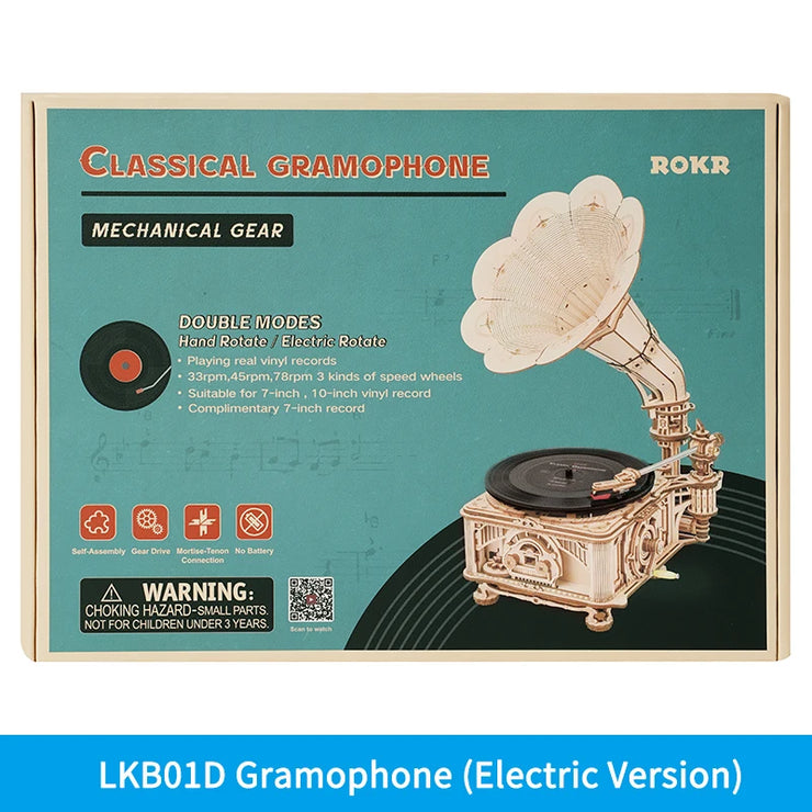 DIY Crank Classic Gramophone LKB01