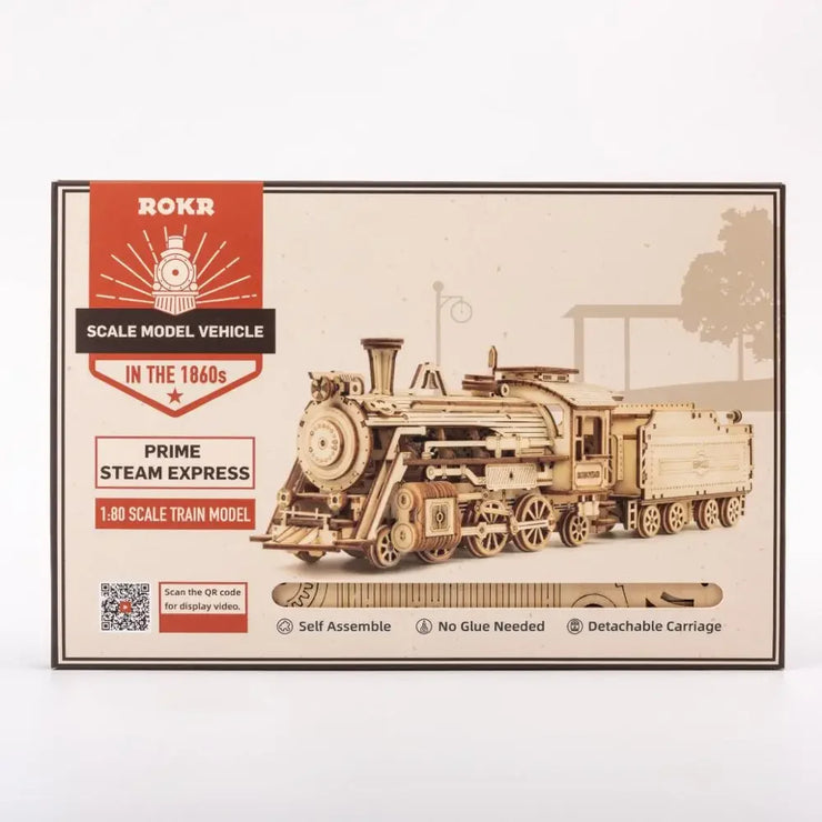 Prime Steam Express Train, Army Jeep, Grand Prix Car & Heavy Truck 3D Wooden Puzzles