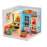 Fruit Store, Cafe Store & Supply Store Kit Plastic DIY Miniature House