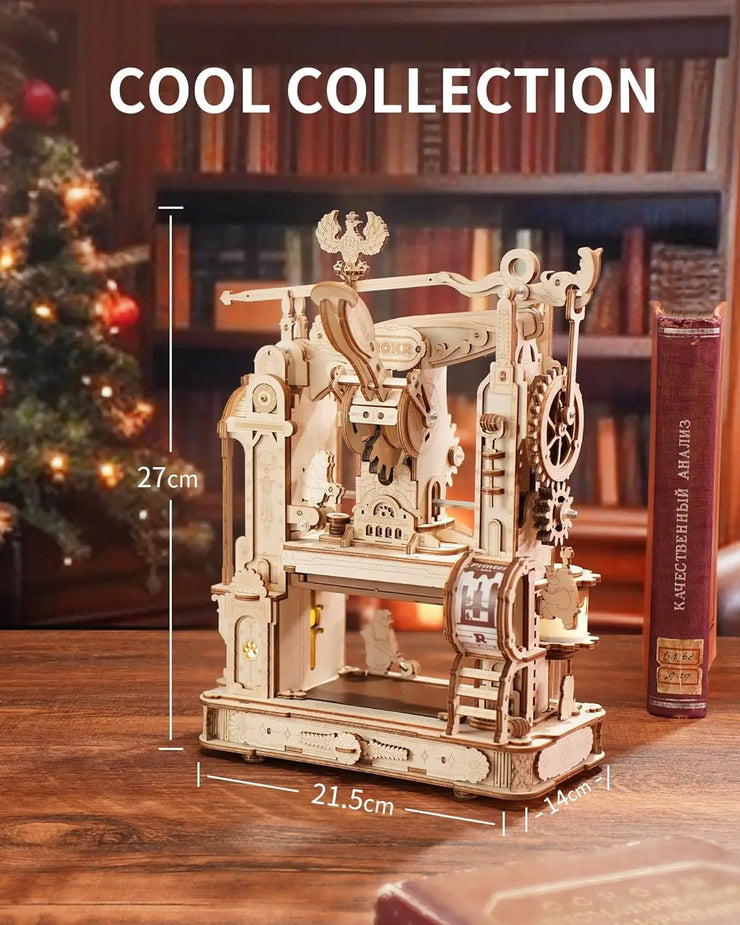 Classic Printing Press Mechanical 3D Wooden Puzzle LK602