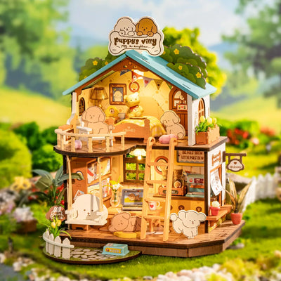 Puppy's Cozy Villa DIY Miniature House DG169