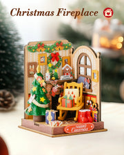 Cocoa Shop, Christmas Fireplace, Christmas House 3D DIY Wooden Puzzle