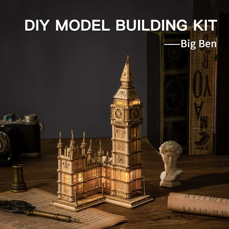 Tower Bridge & Big Ben with Lights 3D Wooden Puzzle TG412