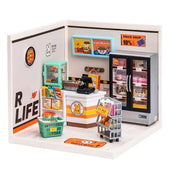 Fruit Store, Cafe Store & Supply Store Kit Plastic DIY Miniature House