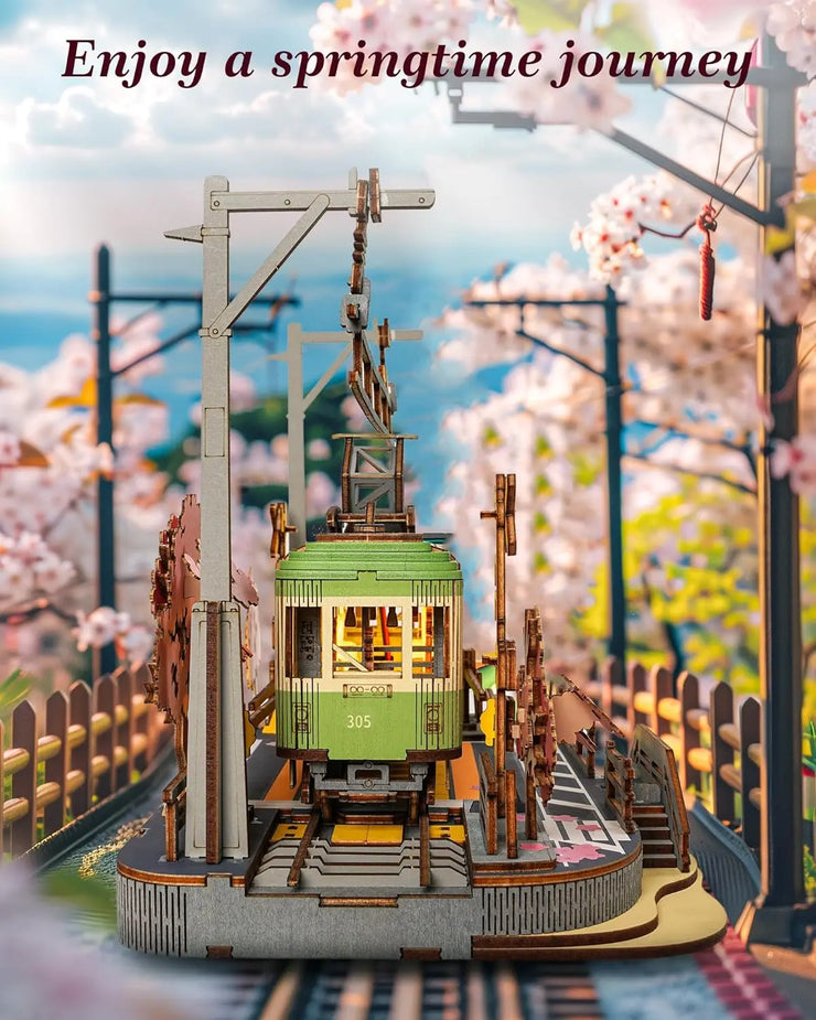 Sakura Journey Tram 3D Wooden Puzzle TGS02