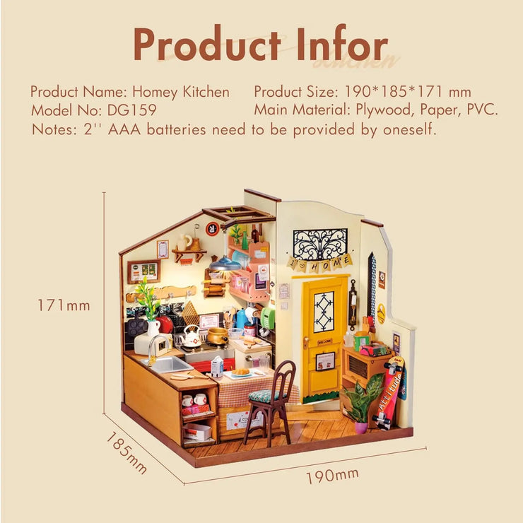 Cozy Kitchen DIY Miniature House Kit DG159