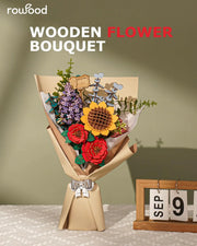 Rowood DIY Wooden Flower Bouquet 3D Wooden Puzzle