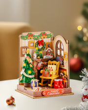 Cocoa Shop, Christmas Fireplace, Christmas House 3D DIY Wooden Puzzle