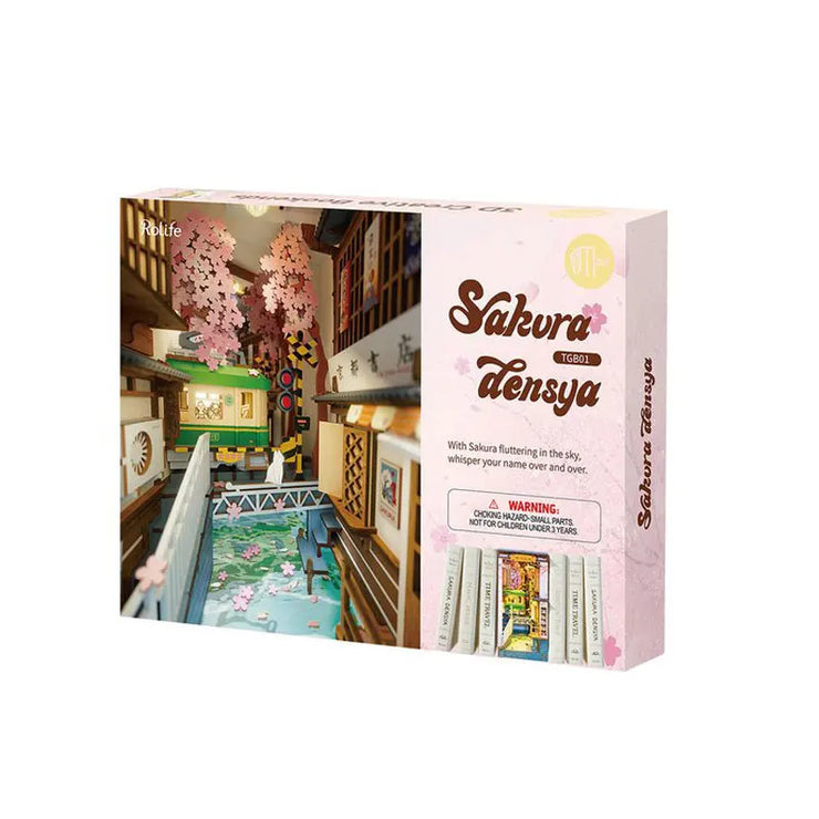 Sunshine Town, Magic House, Time Travel and Sakura Densya DIY Book Nook Shelf Insert Kit