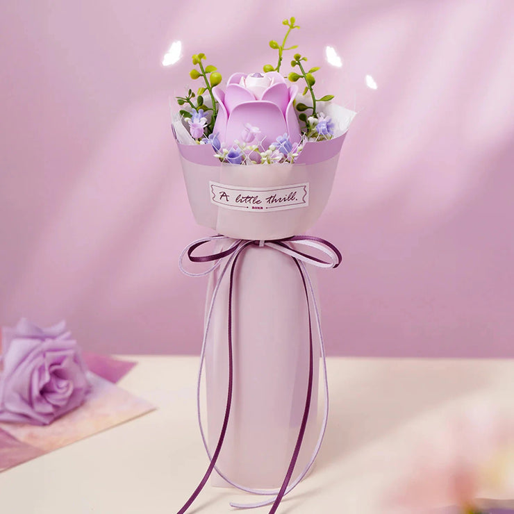 Purple Rose & White Camellia DIY 3D Puzzle Model AF021 & AF011