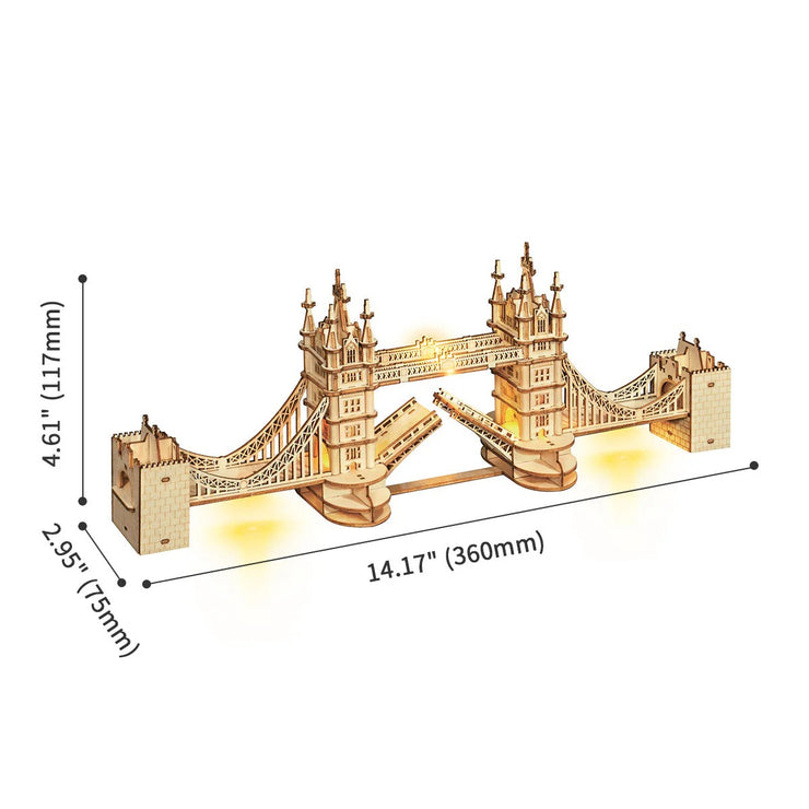 Tower Bridge with Lights 3D Wooden Puzzle TG412