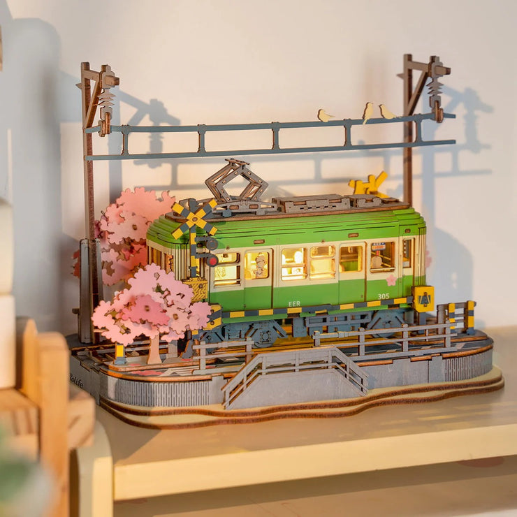 Sakura Journey Tram 3D Wooden Puzzle TGS02