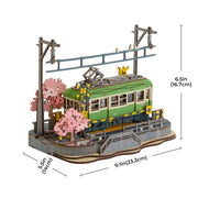 Sakura Journey Tram 3D Wooden Puzzle TGS02