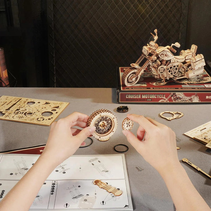 Cruiser Motorcycle LK504 3D Wooden Puzzle