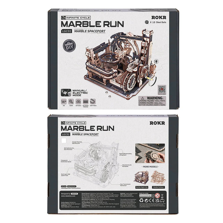 Marble Spaceport & Marble Night City Marble Run 3D Wooden Puzzle LGC01 LGA01