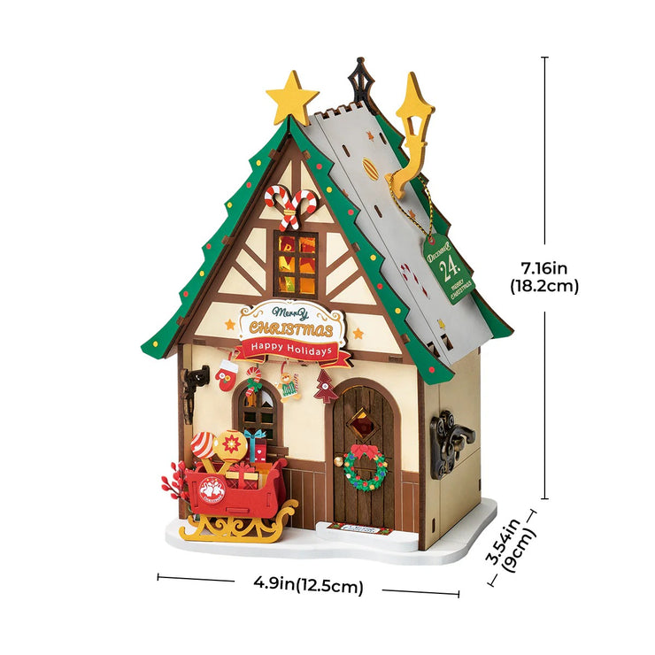 Twinkling Christmas House DIY Miniature House DS036