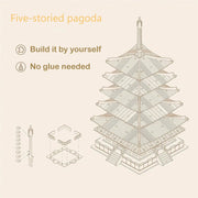 DIY Five-storied Pagoda 3D Wooden Puzzle TGN02