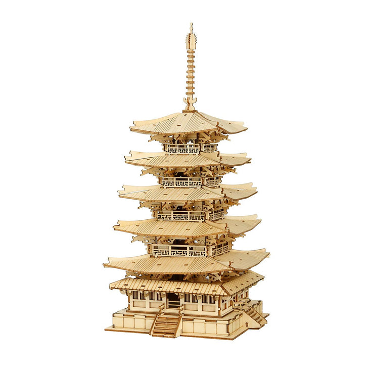 DIY Five-storied Pagoda 3D Wooden Puzzle TGN02