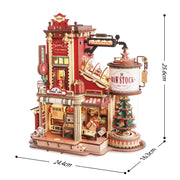 Christmas Dream Gift Factory Wooden Music Box EAB01