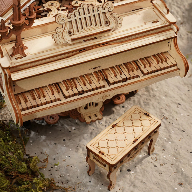 Magic Piano Mechanical Music Box 3D Wooden Puzzle AMK81