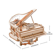 Magic Piano Mechanical Music Box 3D Wooden Puzzle AMK81