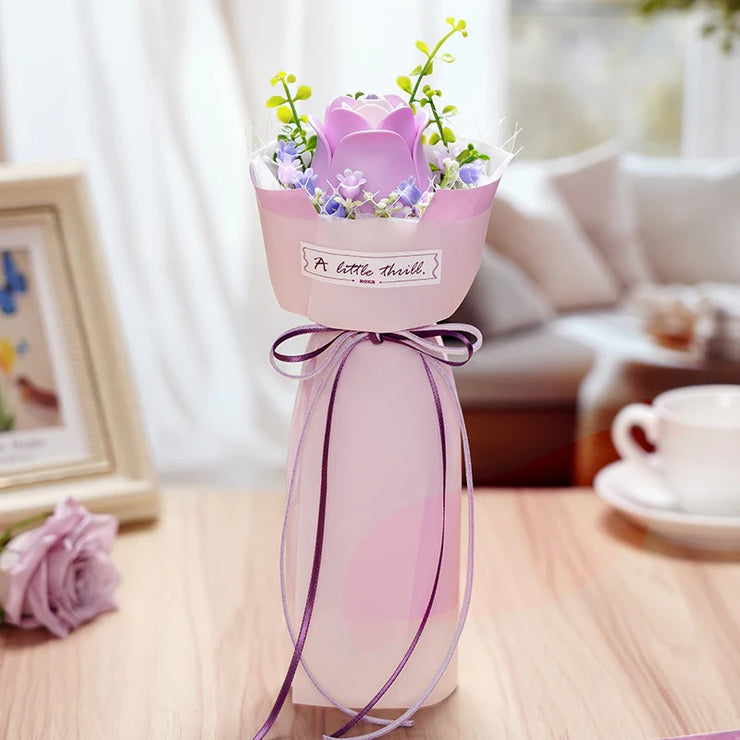 Purple Rose & White Camellia DIY 3D Puzzle Model AF021 & AF011