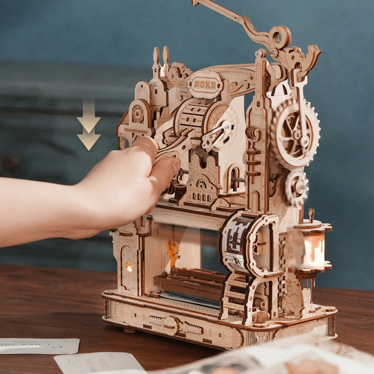 Classic Printing Press Mechanical 3D Wooden Puzzle LK602